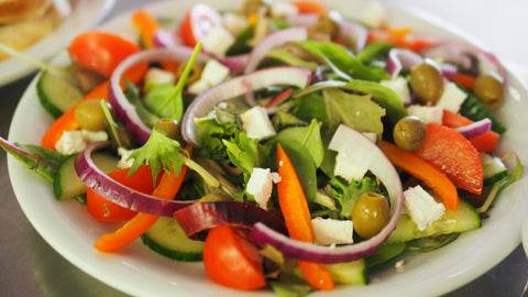 Greek Salad Recipe with Olive Oil Vinaigrette