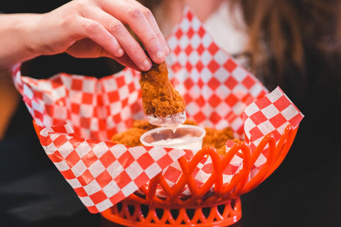 Person Eating Chicken