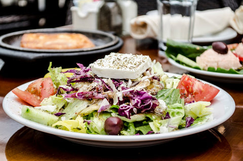 Greek salad on a plate